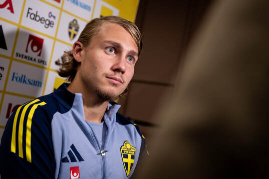 Sebastian Nanasi of the Swedish national football team in a