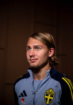 Sebastian Nanasi of the Swedish national football team in a