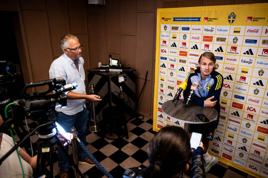 Sebastian Nanasi of the Swedish national football team in a