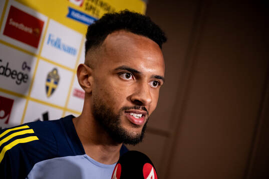 Alex Douglas of the Swedish national football team in a