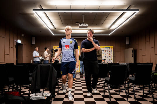 Lucas Bergvall of the Swedish national football team and