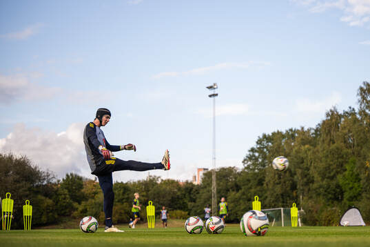 Goalkeeper Jacob Widell Zetterström of the Swedish