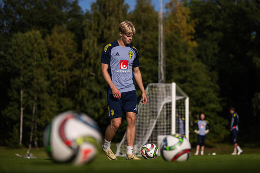 Lucas Bergwall of the Swedish national football team