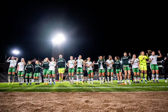 Hammarbys spelare jublar