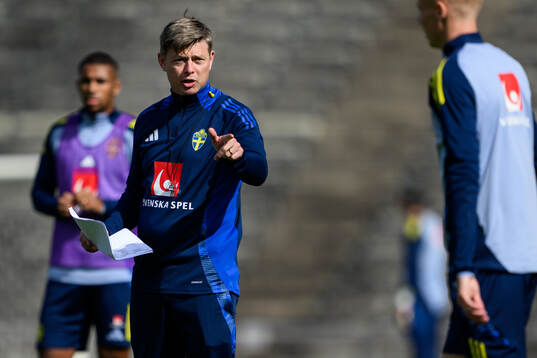 Head coach Jon Dahl Tomasson of the Swedish men's football