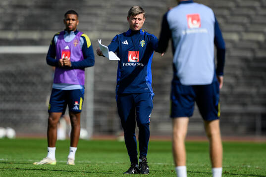 Head coach Jon Dahl Tomasson of the Swedish men's football