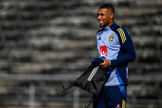 Isak Hien of the Swedish men's football national team at a