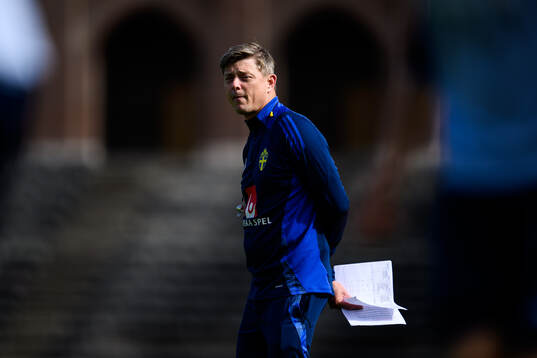 Head coach Jon Dahl Tomasson of the Swedish men's football