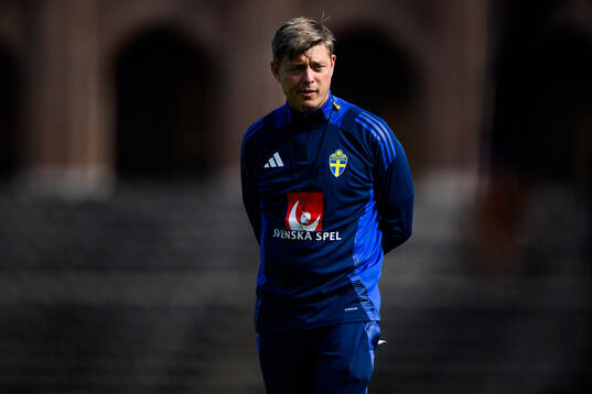 Head coach Jon Dahl Tomasson of the Swedish men's football