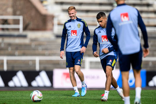 Hugo Larsson of the Swedish men's football national team at