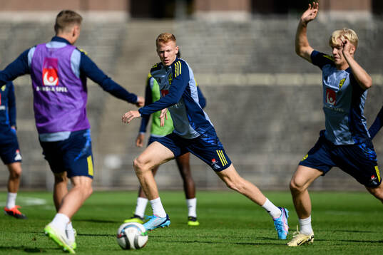 Hugo Larsson of the Swedish men's football national team at