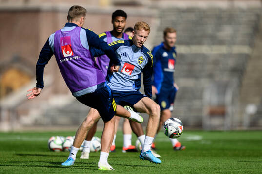 Hugo Larsson of the Swedish men's football national team at
