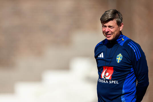 Head coach Jon Dahl Tomasson of the Swedish men's football