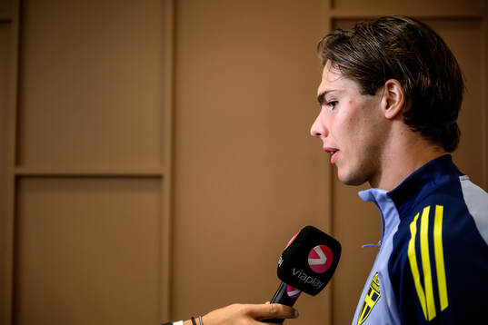 Goalkeeper Jacob Widell Zetterström of the Swedish men's