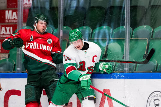 Frölundas Christian Folin och Rögles Anton Bengtsson