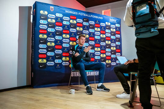 Alexander Sørloth of the Norwegian national football team