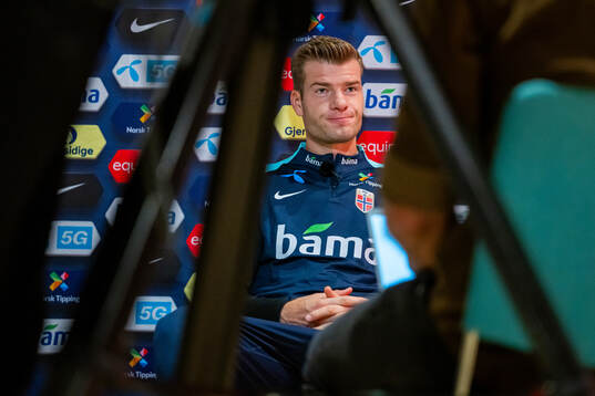 Alexander Sørloth of the Norwegian national football team