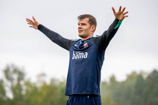 Alexander Sørloth of the Norwegian national football team