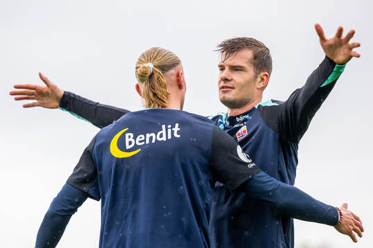 Erling Braut Haaland and Alexander Sørloth of the