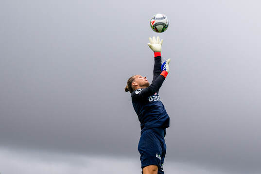 Goalkeeper Ørjan Håskjold Nyland of the Norwegian