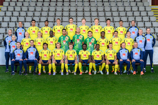 The Swedish under-21 national football team pose for a team