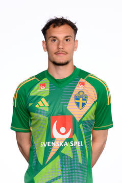 Goalkeeper Elis Bishesari poses for at portrait