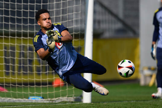 Goalkeeper Oliver Dovin
