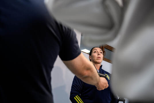 Bläddra bland fler bilder av Football, Sweden, Andrea Möllerberg, Press conference