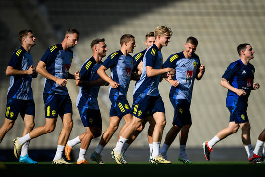 Lucas Bergvall of the Swedish national football team