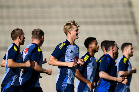 Lucas Bergvall of the Swedish national football team