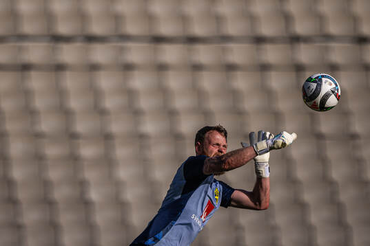 Goalkeeper Viktor Johanson of the Swedish national football