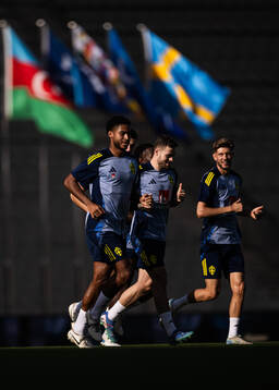 Jens-Lys Cajuste of the Swedish national football team