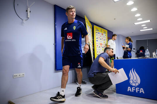 Head coach Jon Dahl Tomasson of the Swedish national