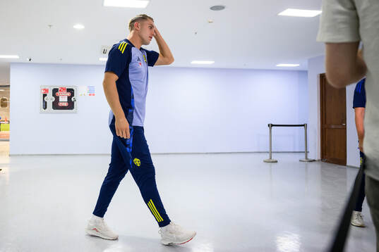 Viktor Gyökeres of the Swedish national football team in a