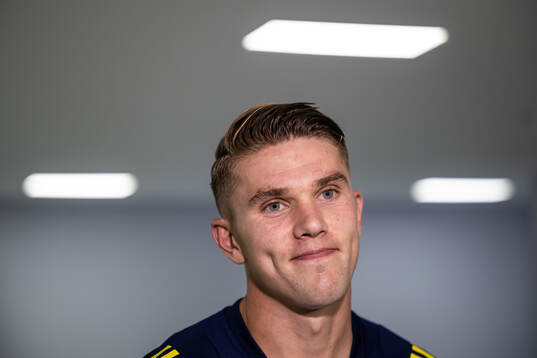 Viktor Gyökeres of the Swedish national football team in a