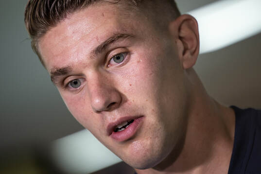 Viktor Gyökeres of the Swedish national football team in a