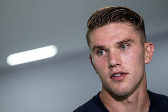 Viktor Gyökeres of the Swedish national football team in a