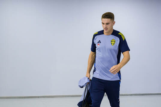 Viktor Gyökeres of the Swedish national football team in a