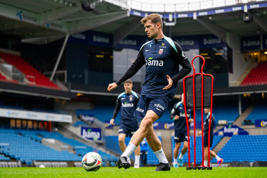 Alexander Sørloth of the Norwegian national football team