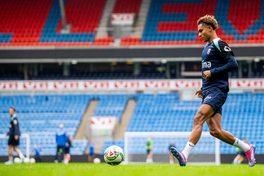 Antonio Nusa of the Norwegian national football team