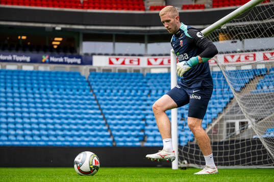 Goalkeeper Egil Selvik of the Norwegian national football