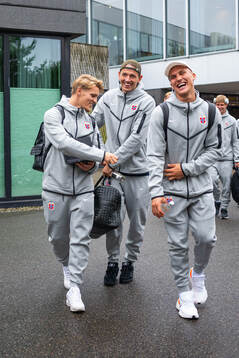 Martin Ødegaard, Sander Berge and Leo Skiri Østigård of