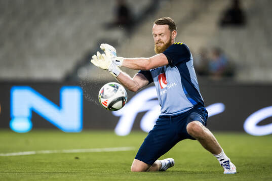 Goalkeeper Viktor Johansson of Sweden