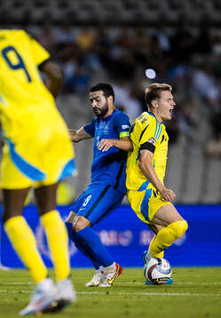 Anton Krivotsyuk of Azerbaijan and Mattias Svanberg of