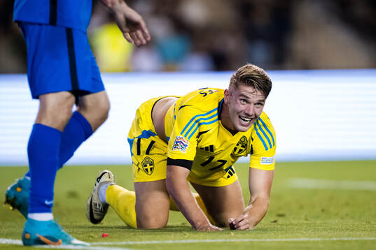 Viktor Gyökeres of Sweden looks dejected