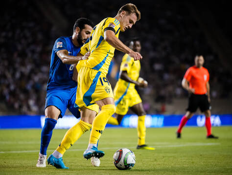 Anton Krivotsyuk of Azerbaijan and Mattias Svanberg of