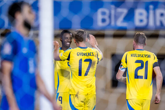 Alexander Isak, Viktor Gyökeres and Dejan Kulusevski of