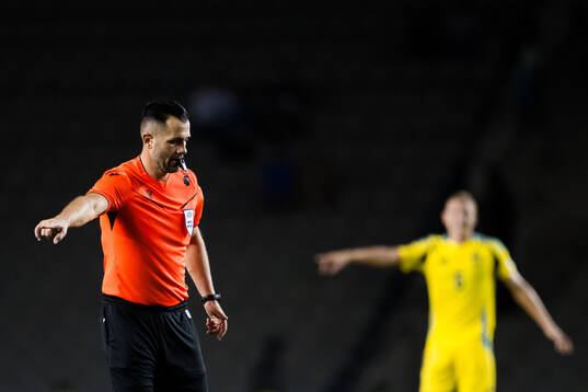 Referee Balazs Berke