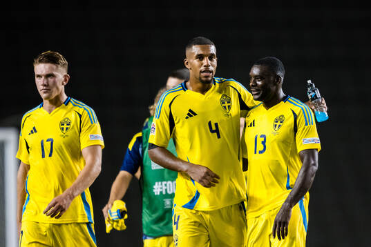 Isak Hien and Ken Sema of Sweden celebrate
