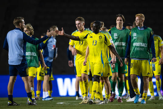 Ken Sema of Sweden celebrates